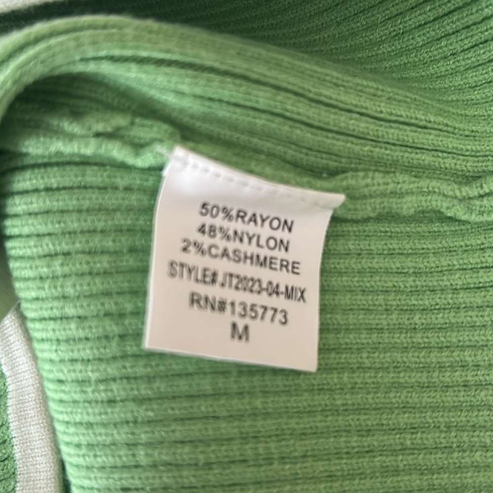 Green Ribbed Tank Top Brooklyn Karma - Picture 4 of 5